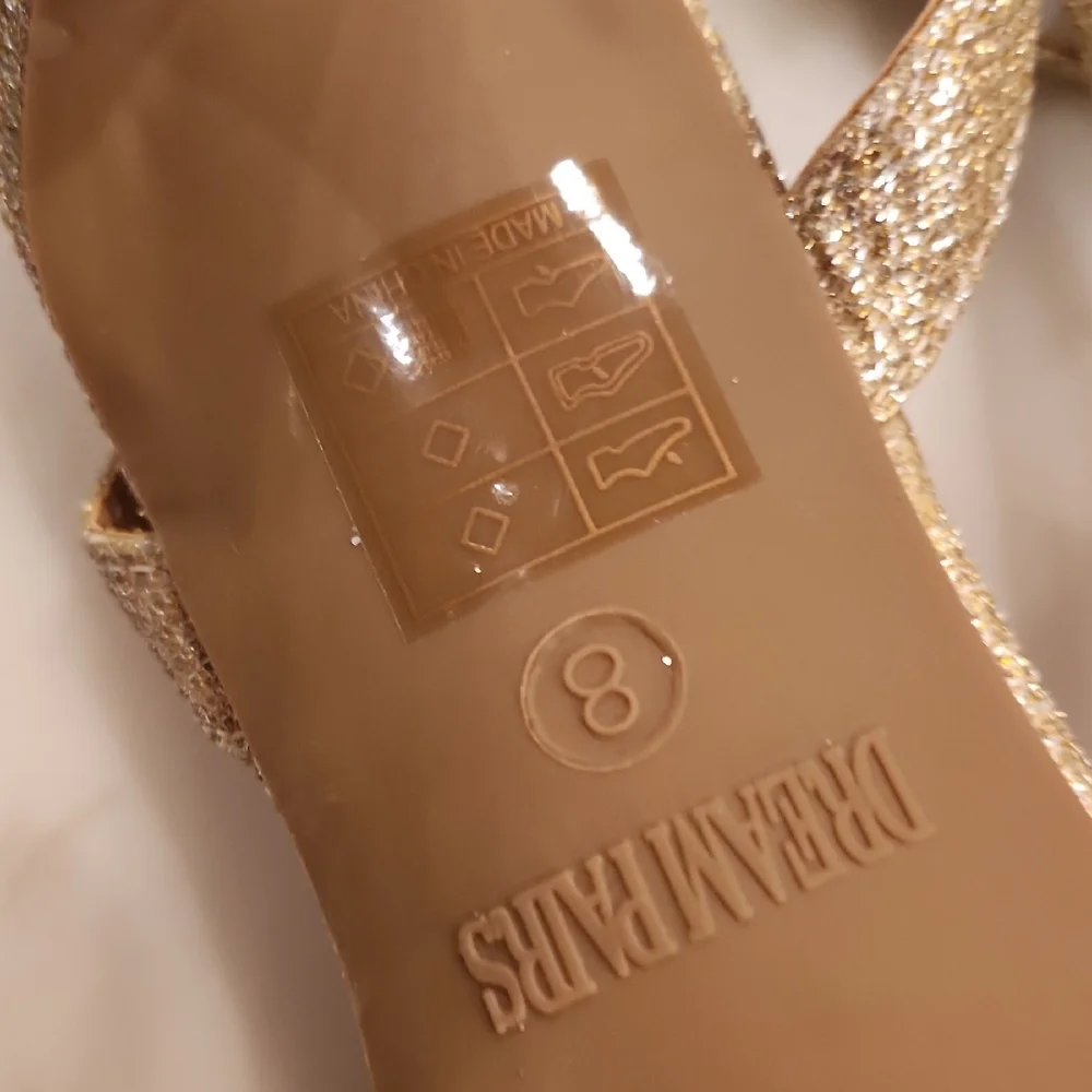 Dream Pairs Gold Glitter Ankle Strap Heels - Picture 5 of 5